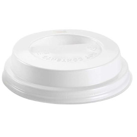 Coperchio con Foro per Bicchiere di Carta 10 Oz/300ml Ø8,4cm (100 Pezzi)