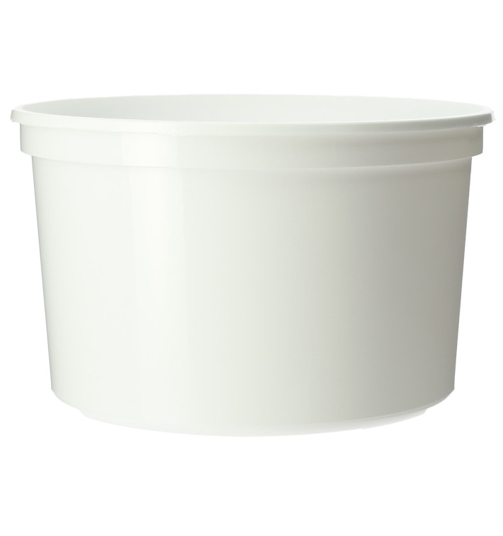 Contenitore rotondo bianca in plastica 500cc Ø11,5cm (500 Pezzi) Contenitore rotondo bianca in plastica 500cc Ø11,5cm (500 Pezzi)