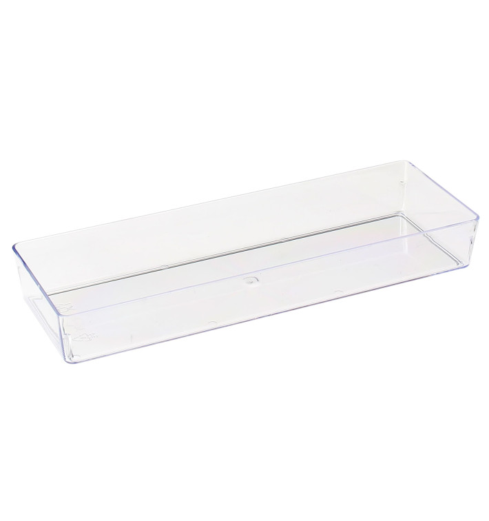 Vassoio di Plastica Rettangolare Trasp. 4,6x13cm (500 Pezzi) Vassoio di Plastica Rettangolare Trasp. 4,6x13cm (500 Pezzi)