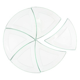 Salsera Degustazione Salsa Triangolo Verde trasp 12,5x12x12cm (12 Uds)