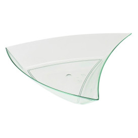 Salsera Degustazione Salsa Triangolo Verde trasp 12,5x12x12cm (12 Uds)