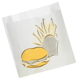 Sacchetto per Hamburger Antigrasso  15+5x16cm (1000 Pezzi)