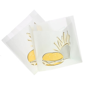 Sacchetto per Hamburger Antigrasso  15+5x16cm (1000 Pezzi)