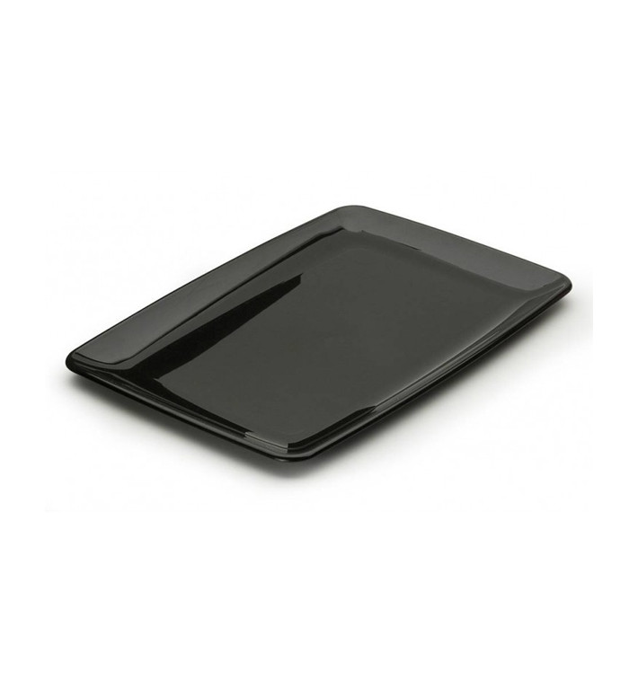 Vassoio Rettangolare Rigida Nero 20x28 cm (20 Pezzi) Vassoio Rettangolare Rigida Nero 20x28 cm (20 Pezzi)