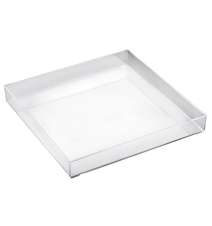 Vassoio di Plastica Tray Trasparente 30x30cm (1 Pezzi)