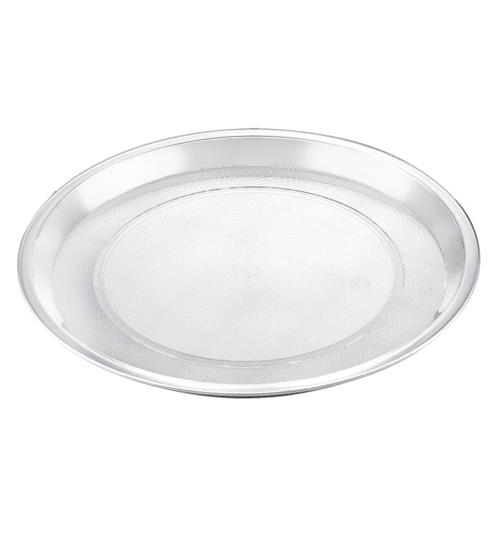 Vassoio Plastica Tray Trasparente Ø32cm (5 Pezzi)