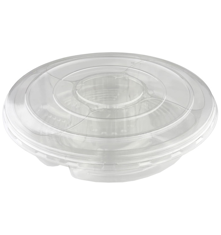 Ciotole di Plastica PET 5C e Coperchio Ø35x7cm (50 Pezzi) Ciotole di Plastica PET 5C e Coperchio Ø35x7cm (50 Pezzi)