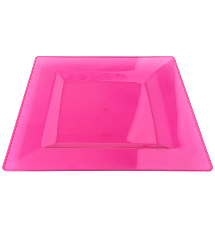Piatto Plastica Rigida Quadrato Lampone 20x20cm (88 Pezzi) Piatto Plastica Rigida Quadrato Lampone 20x20cm (88 Pezzi)