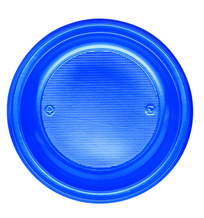 Piatto di Plastica PS Piano Blu Scuro Ø220mm (30 Pezzi) Piatto di Plastica PS Piano Blu Scuro Ø220mm (30 Pezzi)