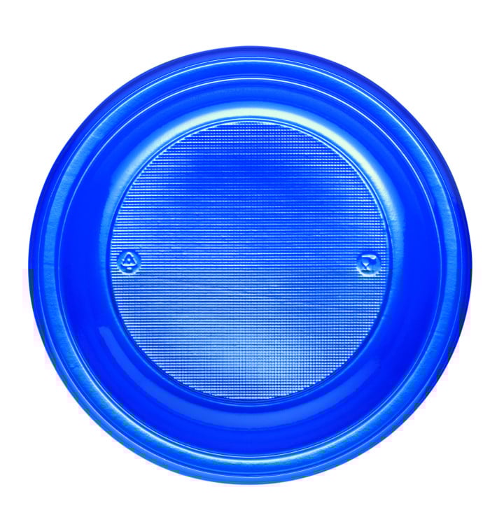 Piatto di Plastica PS Fondo Blu Scuro Ø220mm (30 Pezzi) Piatto di Plastica PS Fondo Blu Scuro Ø220mm (30 Pezzi)