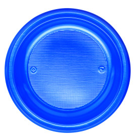 Piatto di Plastica PS Fondo Blu Scuro Ø220mm (600 Pezzi)