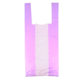 Sacchetto di Plastica Canottiera 35x50cm Lilla (200 Pezzi)
