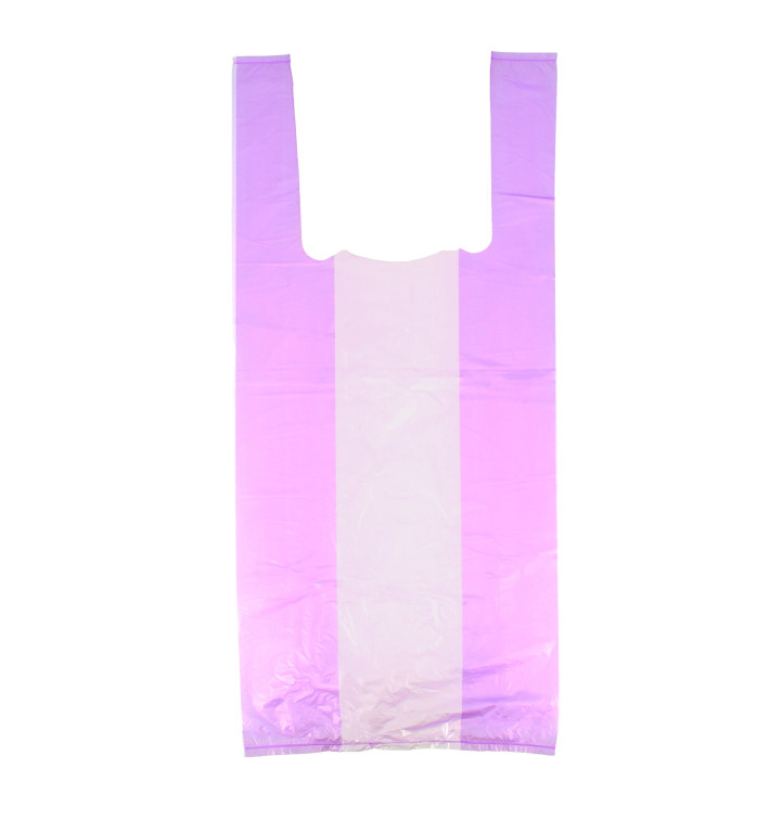 Sacchetto di Plastica Canottiera 35x50cm Lilla (200 Pezzi) Sacchetto di Plastica Canottiera 35x50cm Lilla (200 Pezzi)