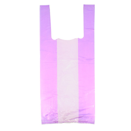 Sacchetto di Plastica Canottiera 35x50cm Lilla (200 Pezzi)