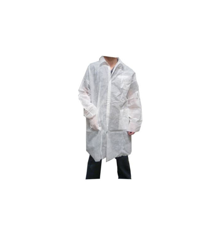 Camice TNT PP Con Velcro Con Tasche Bianco XL Camice TNT PP Con Velcro Con Tasche Bianco XL