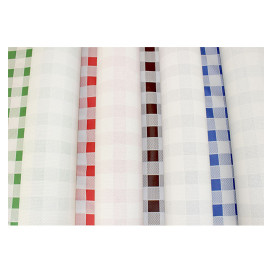 Tovaglia di Carta Rotolo Quadro Blu 1x100m. 40g (6 Pezzi)