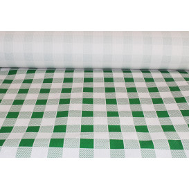 Tovaglia di Carta Rotolo Quadro Verde 1x100m. 40g (6 Pezzi)