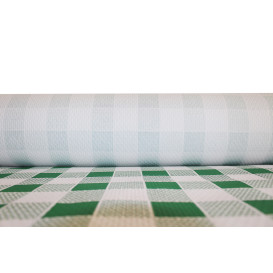 Tovaglia di Carta Rotolo Quadro Verde 1x100m. 40g (6 Pezzi)