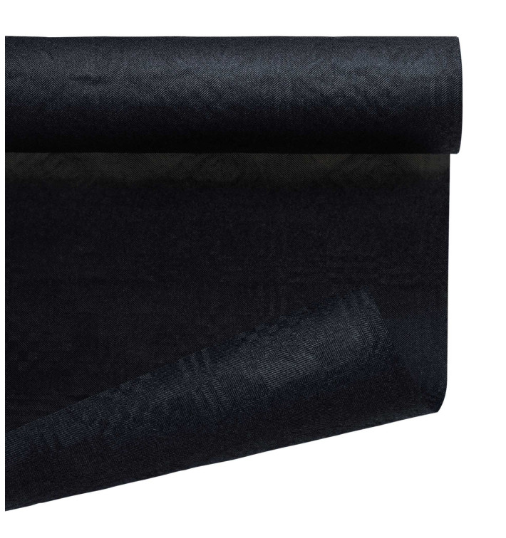 Tovaglia di Carta Rotolo Nero 1,2x7m (25 Pezzi)