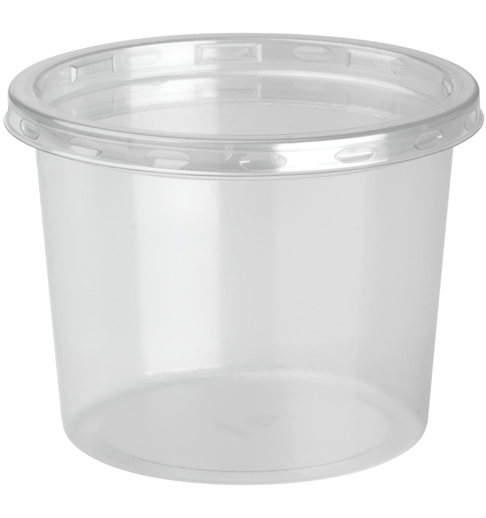 Contenitore di Plastica rPET DeliLite con Coperchio 13,2 Oz/374ml (50 Pezzi) Contenitore di Plastica rPET DeliLite con Coperchio 13,2 Oz/374ml (50 Pezzi)