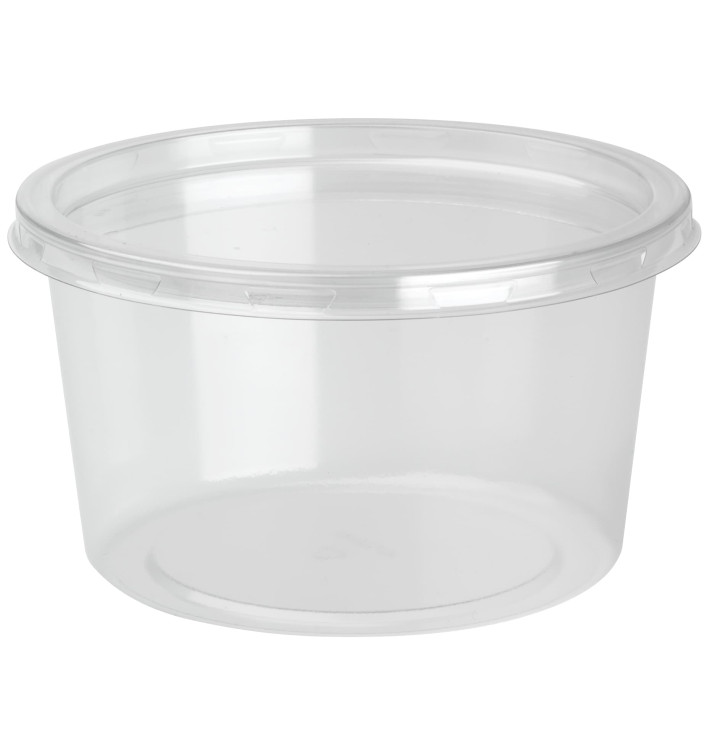 Contenitore di Plastica rPET DeliLite con Coperchio 19,4 Oz/550ml (300 Pezzi) Contenitore di Plastica rPET DeliLite con Coperchio 19,4 Oz/550ml (300 Pezzi)
