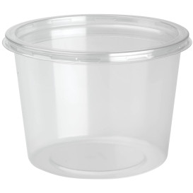 Contenitore di Plastica rPET DeliLite con Coperchio 24,6 Oz/700mll  (300 Pezzi)