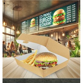 Scatola Kraft per Hamburger Gigante 23x17,5x8cm (175 Pezzi)