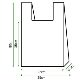 Sacchetto di Plastica Canottiera 35x50cm Bianca (5000 Pezzi)