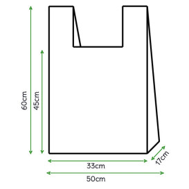 Sacchetto di Plastica Canottiera 50x60cm Bianca (100 Pezzi)