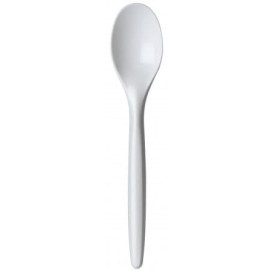 Cucchiaio Plastica Luxury Bianca 175 mm (100 Pezzi)