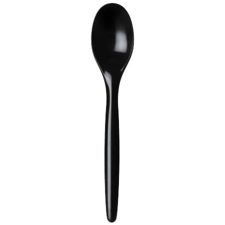 Cucchiaio Plastica Luxury Nero 175 mm (2000 Pezzi)