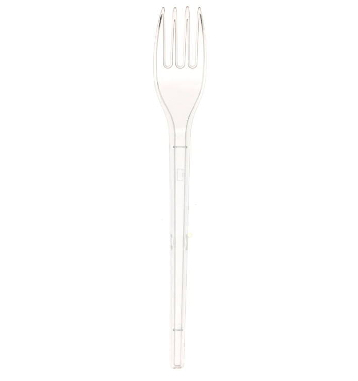 Forchetta di Plastica PS Transparente 170mm (3000 Pezzi) Forchetta di Plastica PS Transparente 170mm (3000 Pezzi)