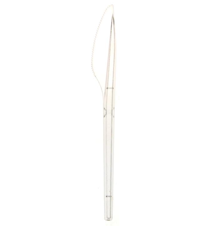 Coltello di Plastica PS Transparente 170mm (100 Pezzi) Coltello di Plastica PS Transparente 170mm (100 Pezzi)