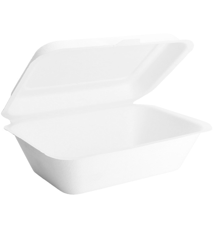 Contenitori Canna da Zucchero Bianco 18x12,5x7cm (50 Pezzi) Contenitori Canna da Zucchero Bianco 18x12,5x7cm (50 Pezzi)