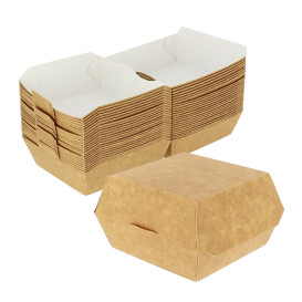 Scatola Kraft per Hamburger 12x12x7 cm (25 Pezzi)