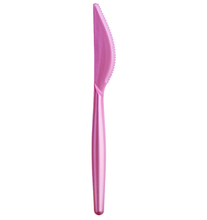 Coltello di Plastica Easy PS Pesca Perlati 185mm (500 Pezzi) Coltello di Plastica Easy PS Pesca Perlati 185mm (500 Pezzi)