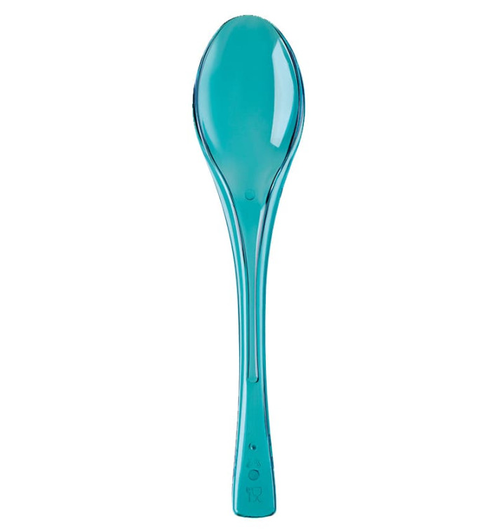 Cuchiaio di Plastica Fly Turchese Transp. 145mm (3000 Pezzi) Cuchiaio di Plastica Fly Turchese Transp. 145mm (3000 Pezzi)