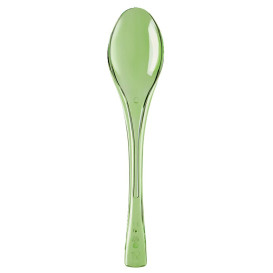 Cuchiaio di Plastica Fly Verde Acido Transp. 145mm (50 Pezzi)