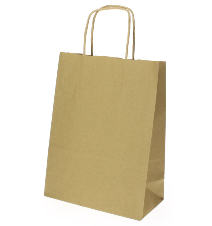 Buste Shopper in Carta Hawanna 100g 18+8x24 cm (50 Pezzi) Buste Shopper in Carta Hawanna 100g 18+8x24 cm (50 Pezzi)