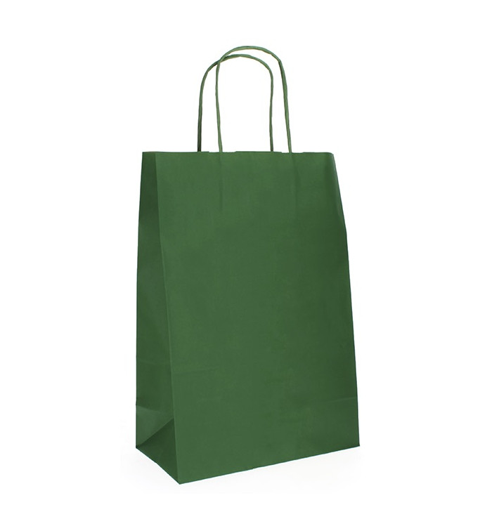 Buste Shopper in Carta Verde 80g 20+10x29 cm (50 Pezzi) Buste Shopper in Carta Verde 80g 20+10x29 cm (50 Pezzi)