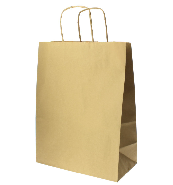 Buste Shopper in Carta Hawanna 100g 24+12x31 cm (250 Pezzi) Buste Shopper in Carta Hawanna 100g 24+12x31 cm (250 Pezzi)
