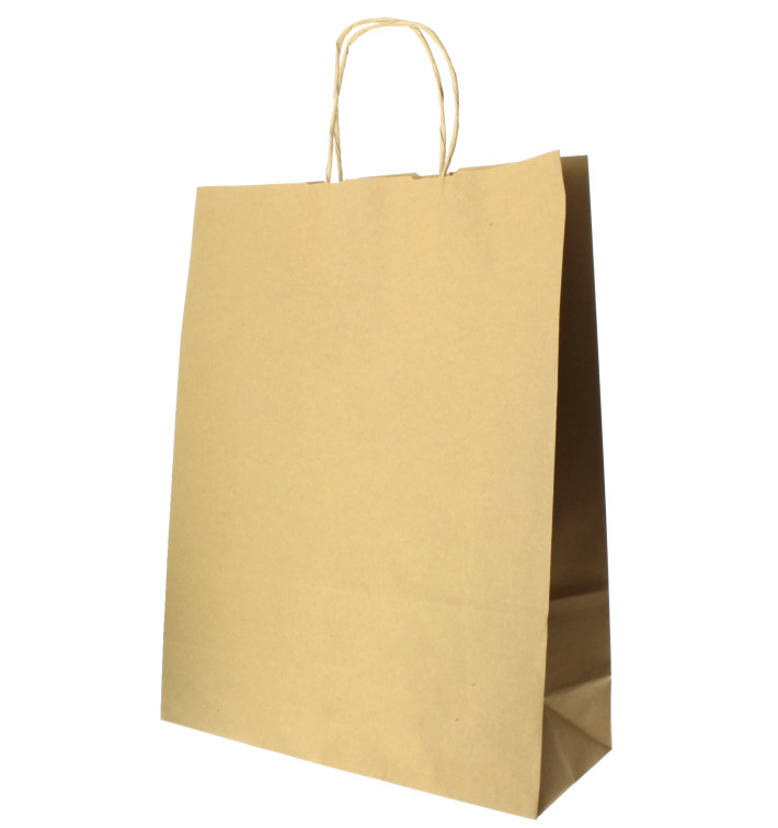 Buste Shopper in Carta Hawanna 100g 32+12x41 cm (200 Pezzi) Buste Shopper in Carta Hawanna 100g 32+12x41 cm (200 Pezzi)