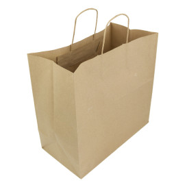 Buste Shopper in Carta Marrone 100g 35+15x30 cm (200 Pezzi)