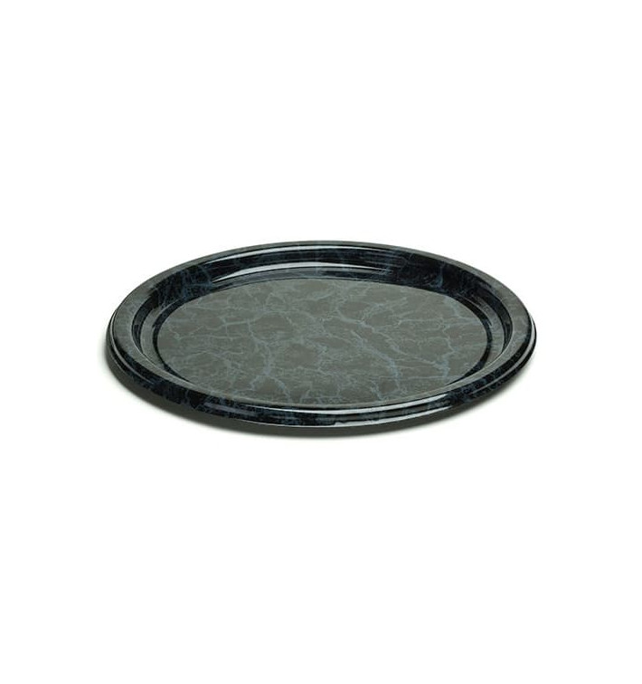 Piatto di Plastica Tondo Marmo 18 cm (25 Pezzi) Piatto di Plastica Tondo Marmo 18 cm (25 Pezzi)