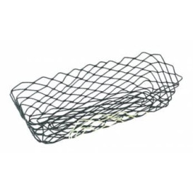 Cesto Rettangolare Acciacio Nero 275x142x85mm (1 Pezzi)