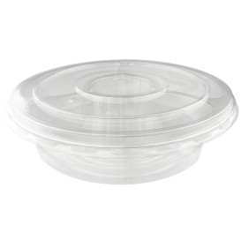 Ciotole di Plastica PET 4C e Coperchio Ø26x7cm (100 Pezzi)