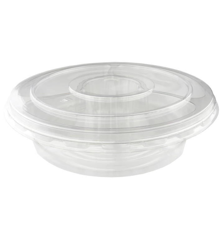 Ciotole di Plastica PET 4C e Coperchio Ø26x7cm (100 Pezzi) Ciotole di Plastica PET 4C e Coperchio Ø26x7cm (100 Pezzi)
