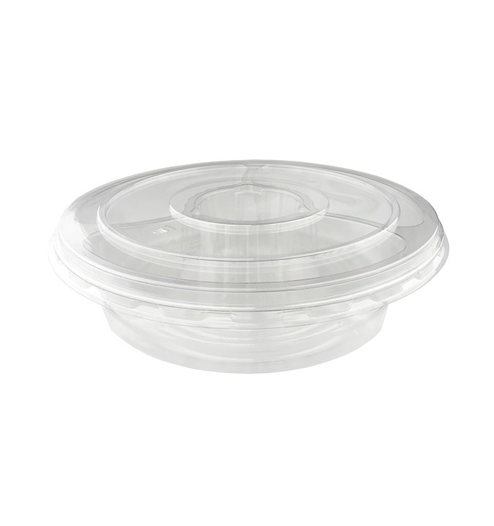 Ciotole di Plastica PET 5C e Coperchio Ø26x7cm (100 Pezzi) Ciotole di Plastica PET 5C e Coperchio Ø26x7cm (100 Pezzi)
