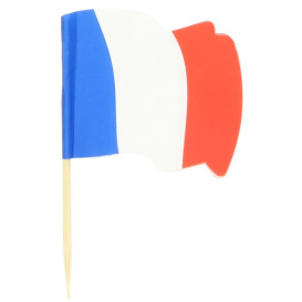 Spiedi in Legno Bandiera "Francia" 65mm (14.400 Pezzi)