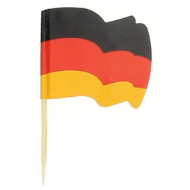 Spiedi in Legno Bandiera "Germania" 65mm (14.400 Pezzi)